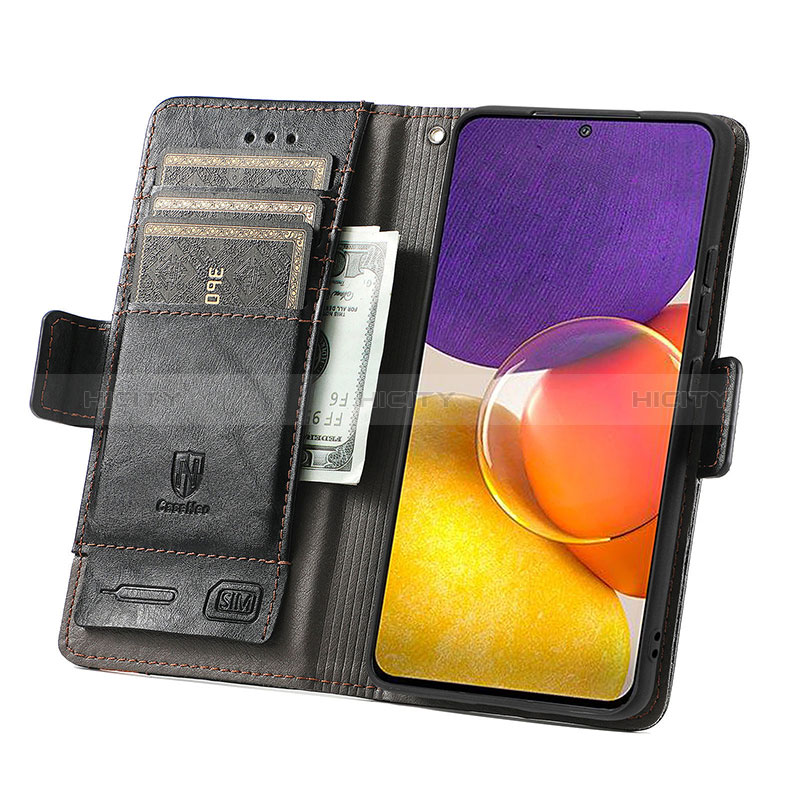 Leather Case Stands Flip Cover Holder S02D for Samsung Galaxy M34 5G