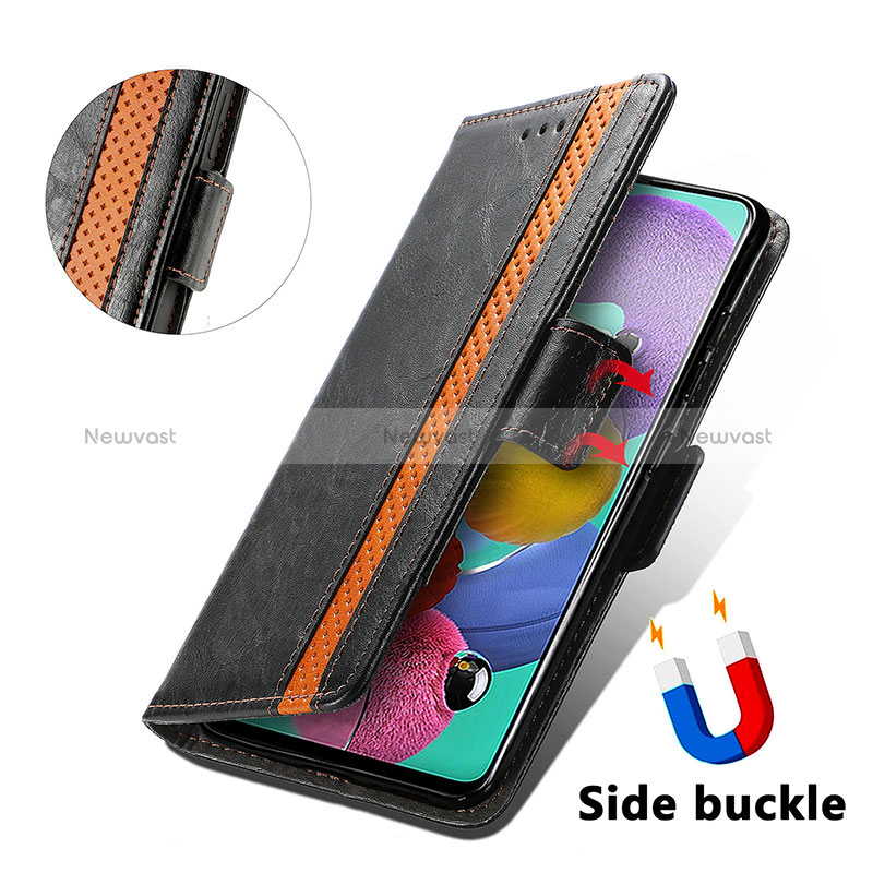 Leather Case Stands Flip Cover Holder S02D for Samsung Galaxy M40S