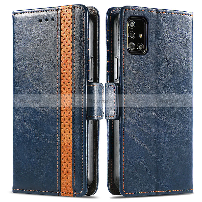 Leather Case Stands Flip Cover Holder S02D for Samsung Galaxy M40S