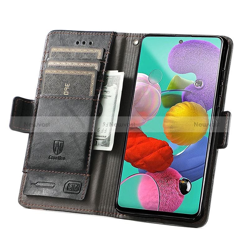 Leather Case Stands Flip Cover Holder S02D for Samsung Galaxy M40S