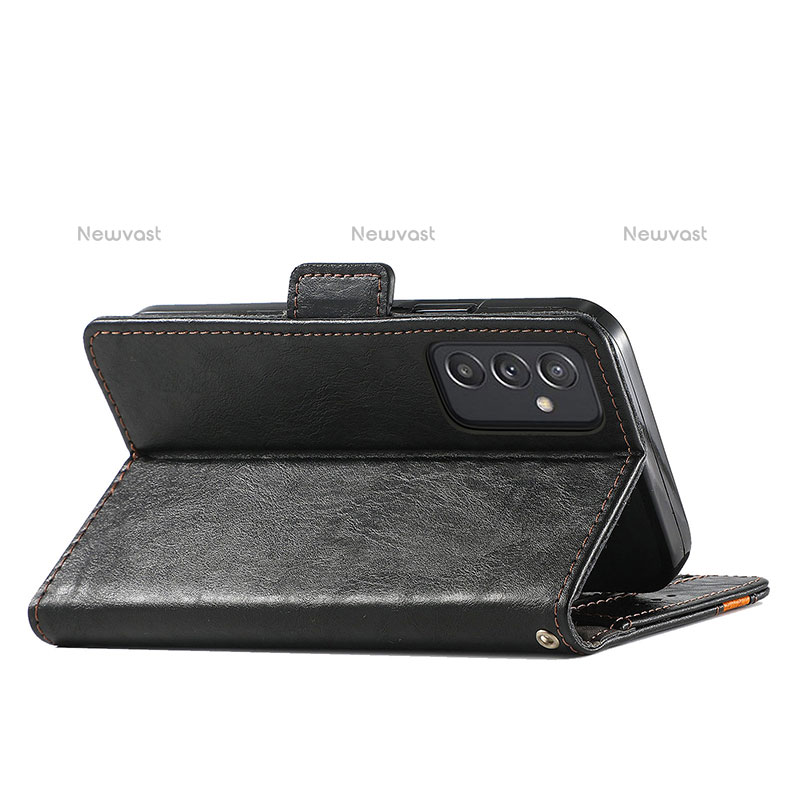 Leather Case Stands Flip Cover Holder S02D for Samsung Galaxy Quantum2 5G