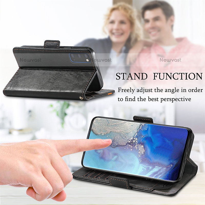 Leather Case Stands Flip Cover Holder S02D for Samsung Galaxy S20 5G