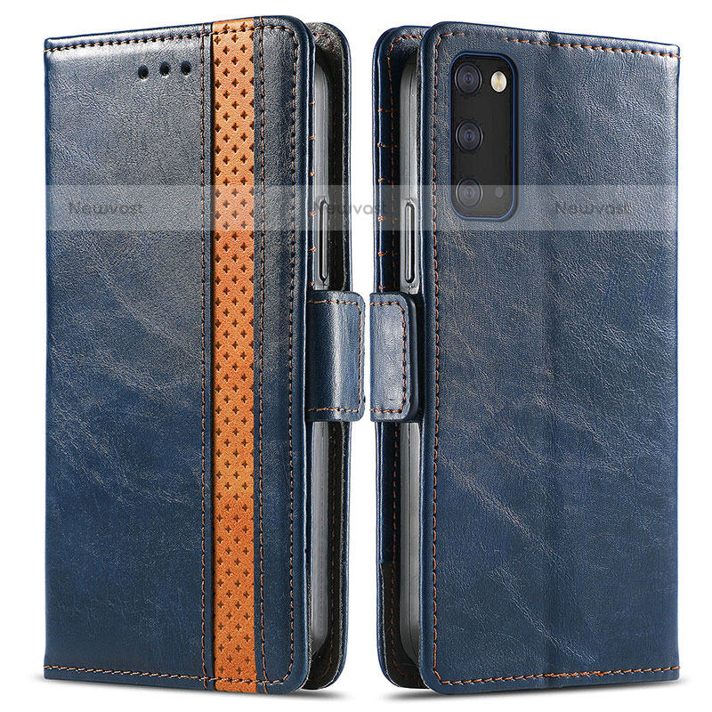 Leather Case Stands Flip Cover Holder S02D for Samsung Galaxy S20 Plus 5G