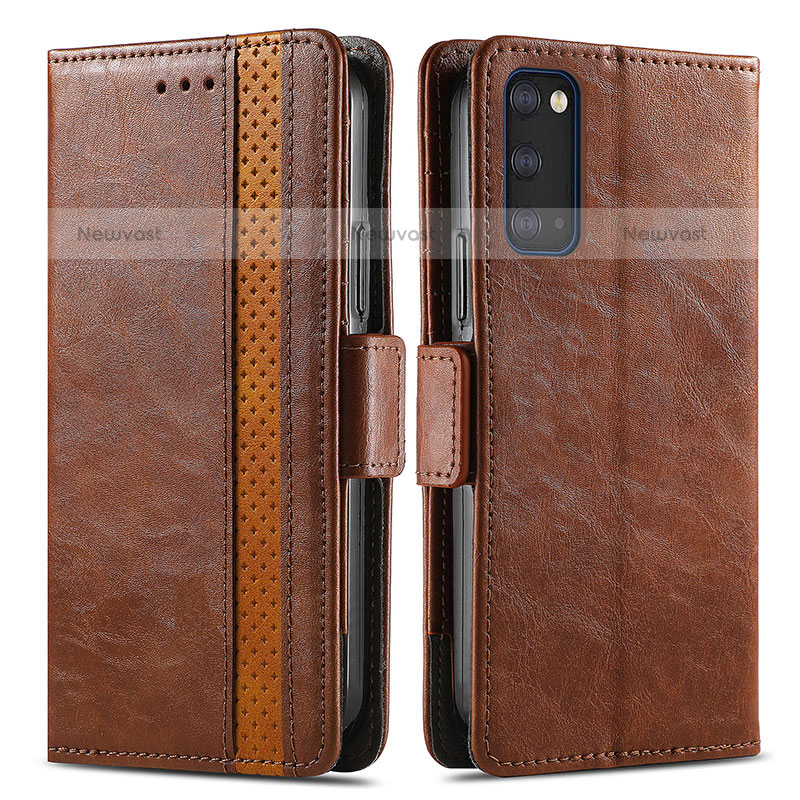 Leather Case Stands Flip Cover Holder S02D for Samsung Galaxy S20 Plus 5G