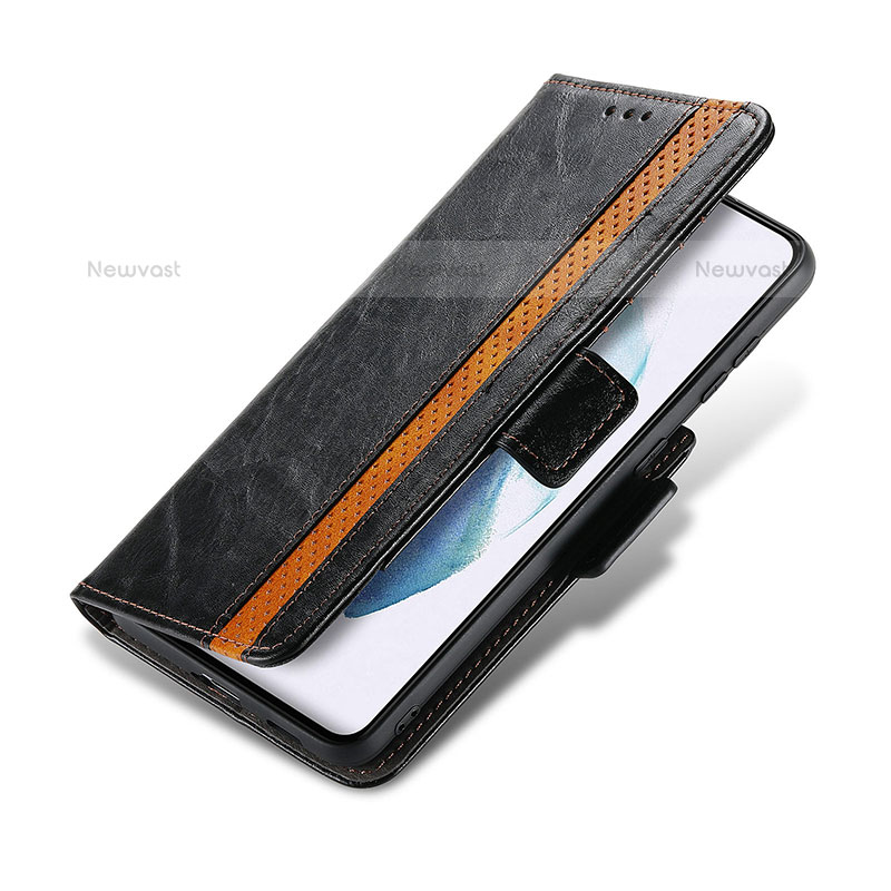 Leather Case Stands Flip Cover Holder S02D for Samsung Galaxy S23 Plus 5G