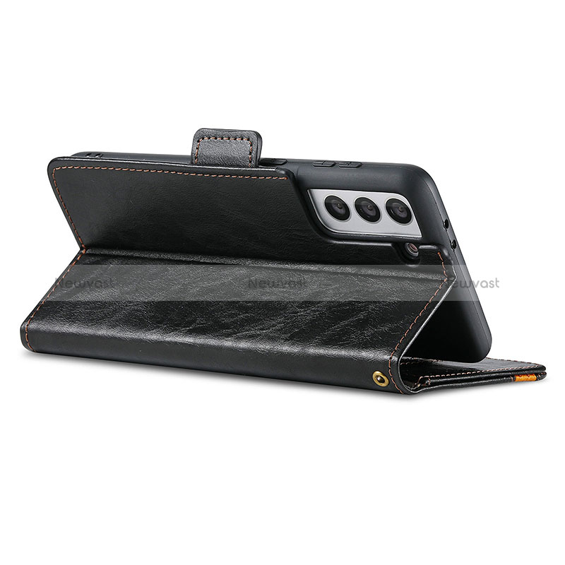 Leather Case Stands Flip Cover Holder S02D for Samsung Galaxy S24 5G