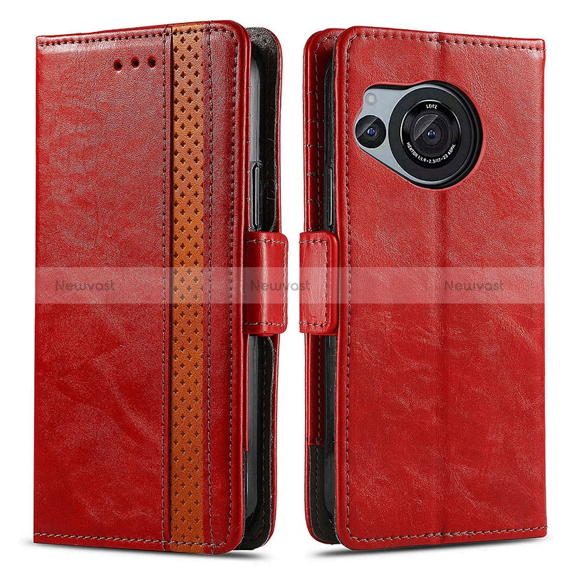 Leather Case Stands Flip Cover Holder S02D for Sharp Aquos R8