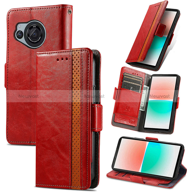 Leather Case Stands Flip Cover Holder S02D for Sharp Aquos R8