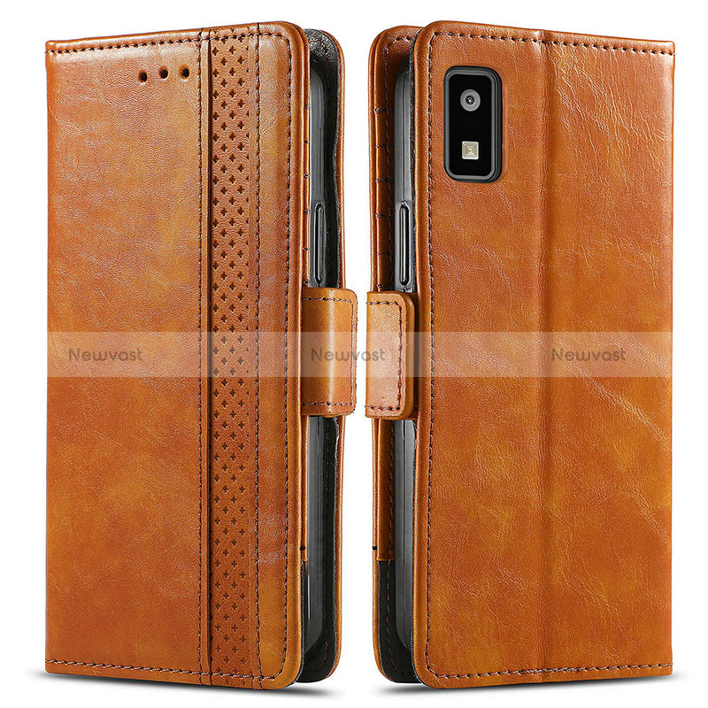 Leather Case Stands Flip Cover Holder S02D for Sharp Aquos wish3