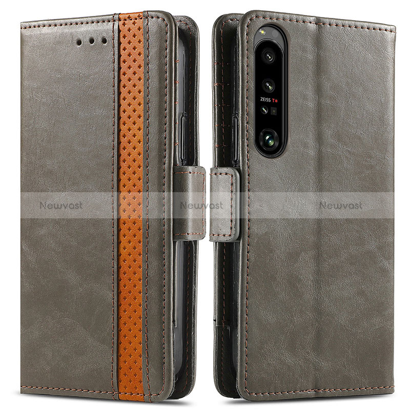 Leather Case Stands Flip Cover Holder S02D for Sony Xperia 1 IV SO-51C