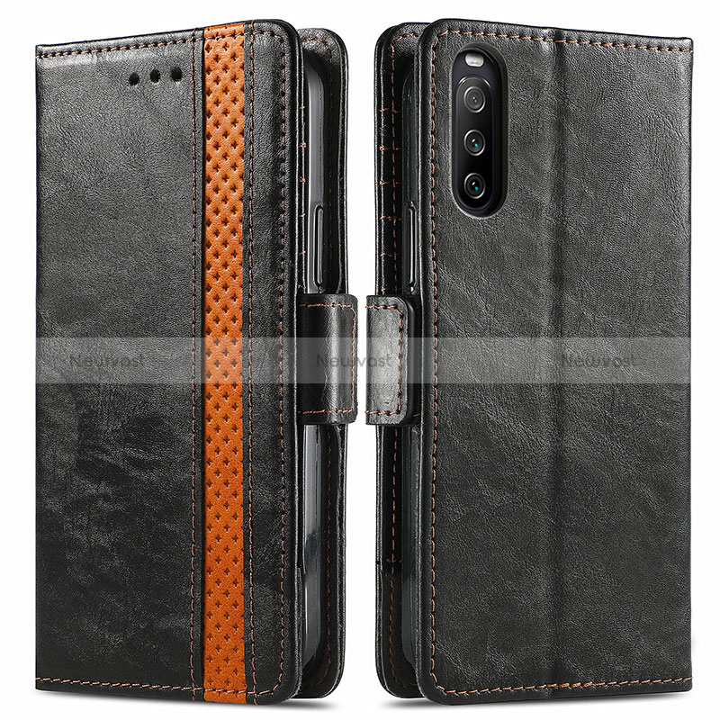 Leather Case Stands Flip Cover Holder S02D for Sony Xperia 10 III Lite