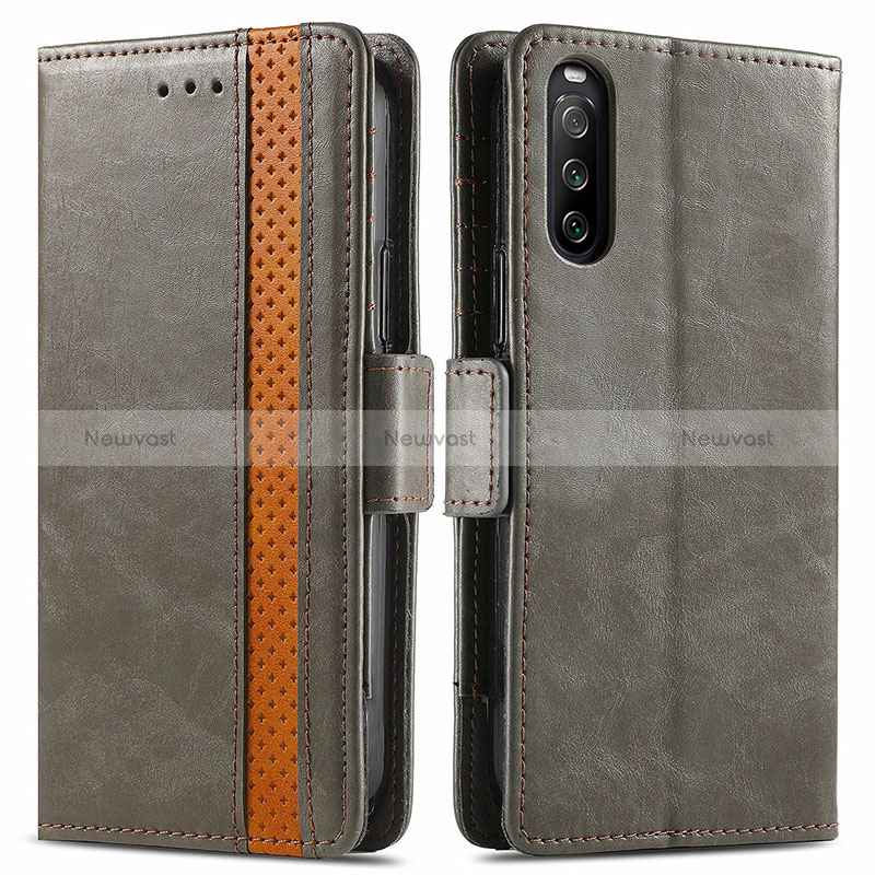 Leather Case Stands Flip Cover Holder S02D for Sony Xperia 10 III SO-52B