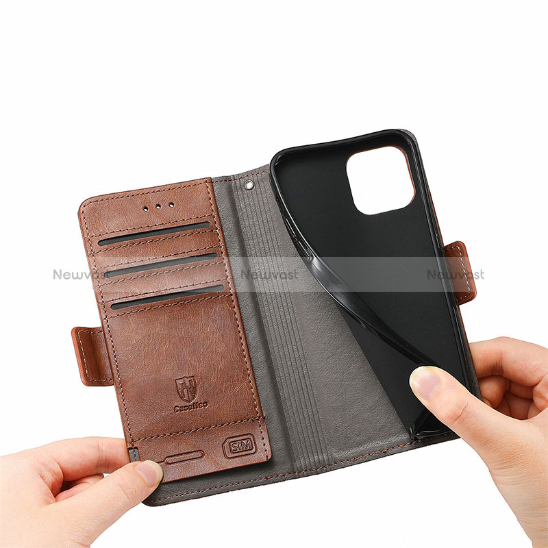 Leather Case Stands Flip Cover Holder S02D for Sony Xperia 10 III SOG04