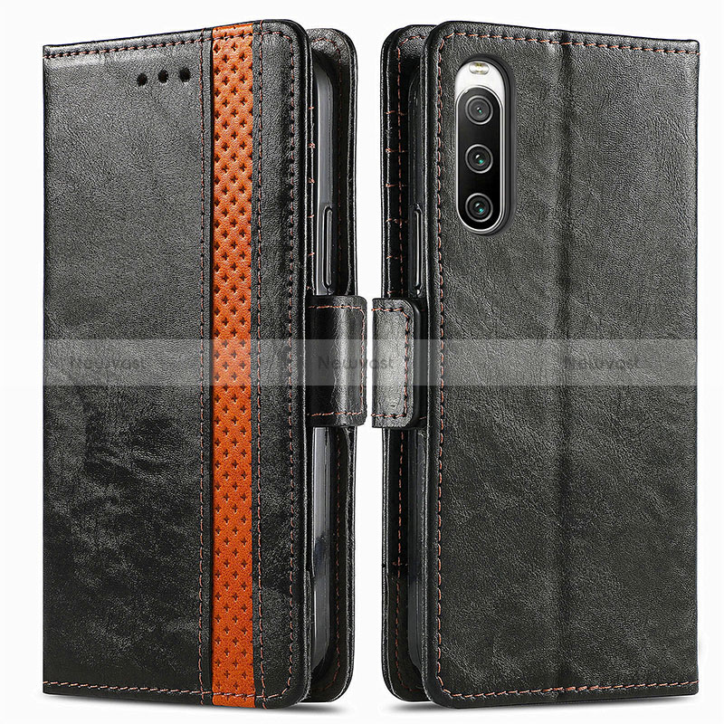 Leather Case Stands Flip Cover Holder S02D for Sony Xperia 10 IV