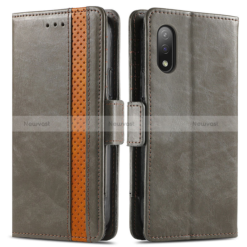 Leather Case Stands Flip Cover Holder S02D for Sony Xperia Ace II SO-41B