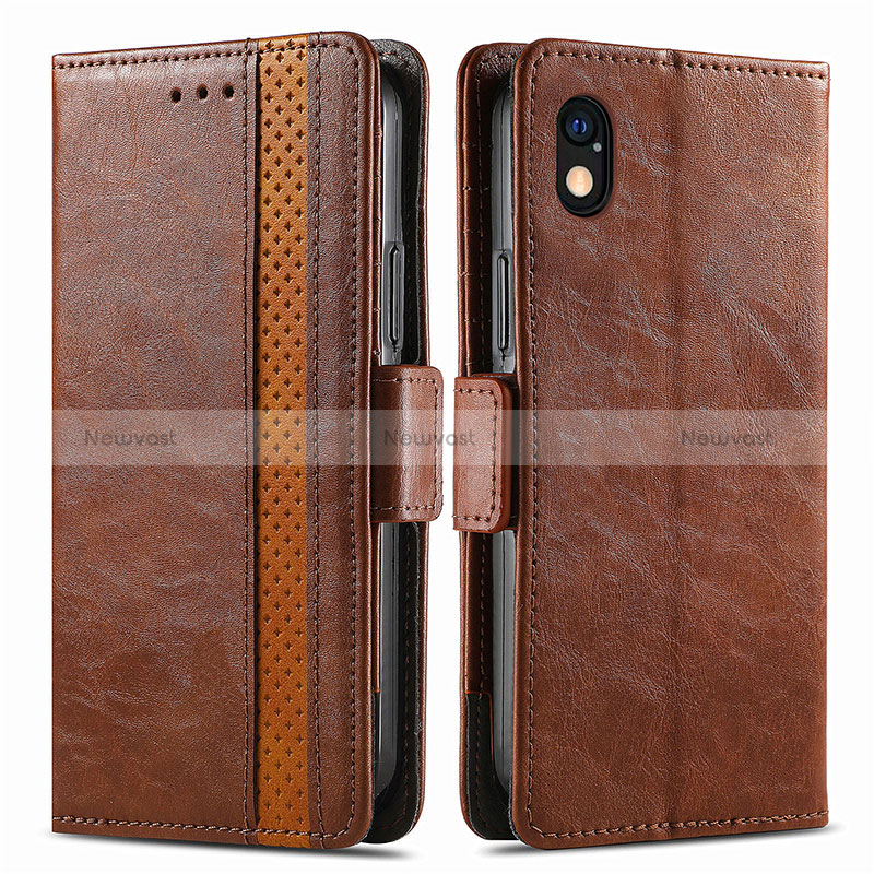 Leather Case Stands Flip Cover Holder S02D for Sony Xperia Ace III SOG08