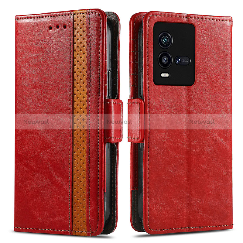 Leather Case Stands Flip Cover Holder S02D for Vivo iQOO 10 5G