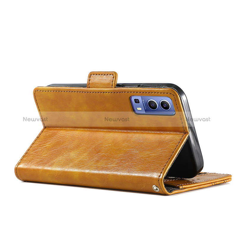 Leather Case Stands Flip Cover Holder S02D for Vivo iQOO Z3 5G