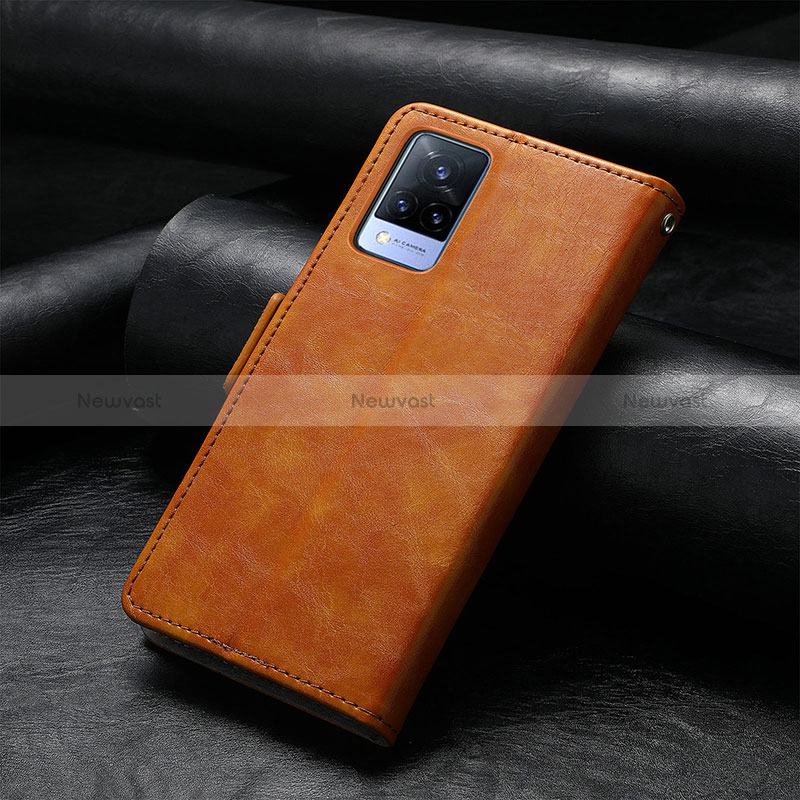 Leather Case Stands Flip Cover Holder S02D for Vivo V21s 5G