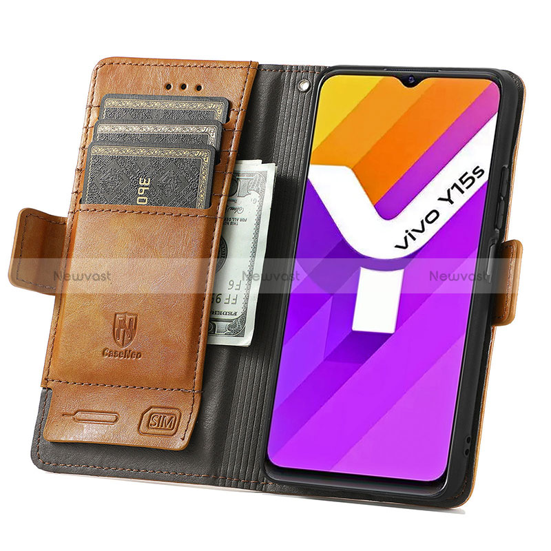 Leather Case Stands Flip Cover Holder S02D for Vivo Y01