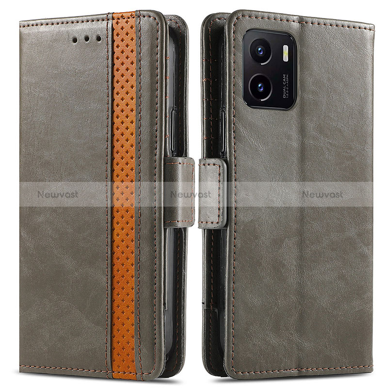 Leather Case Stands Flip Cover Holder S02D for Vivo Y15C