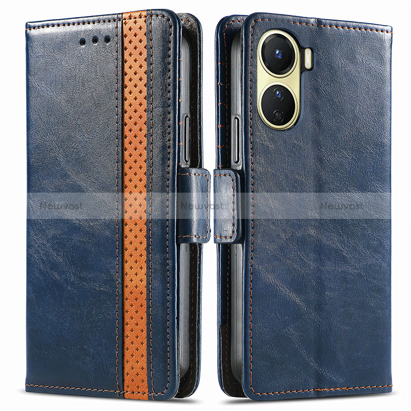 Leather Case Stands Flip Cover Holder S02D for Vivo Y16