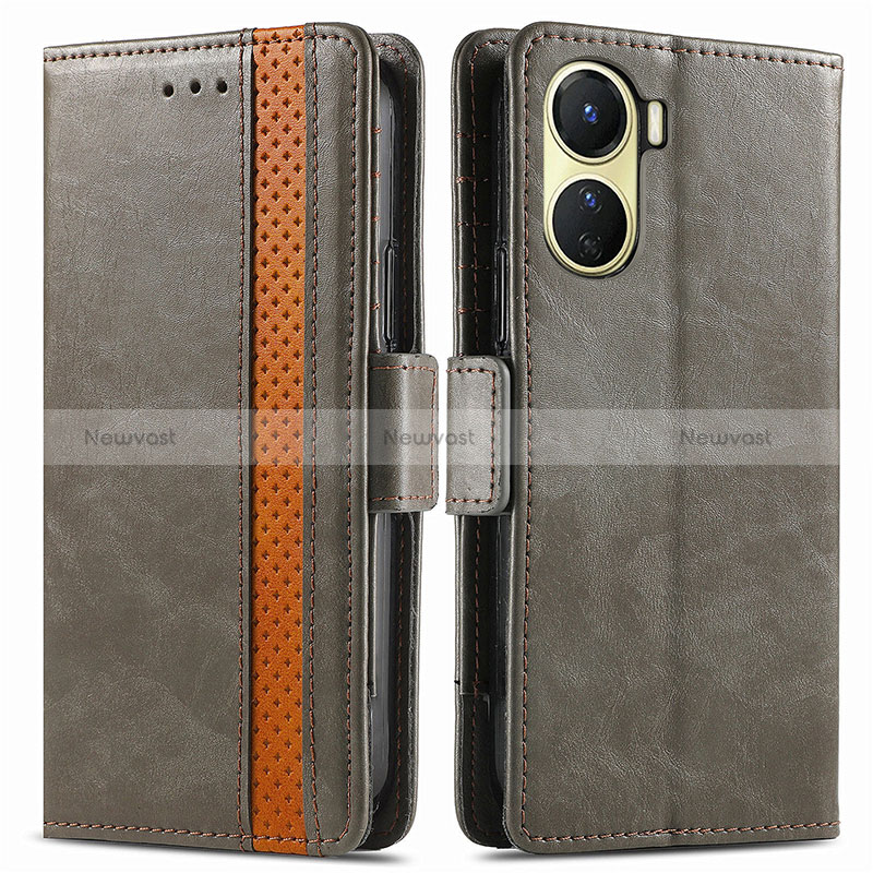 Leather Case Stands Flip Cover Holder S02D for Vivo Y16