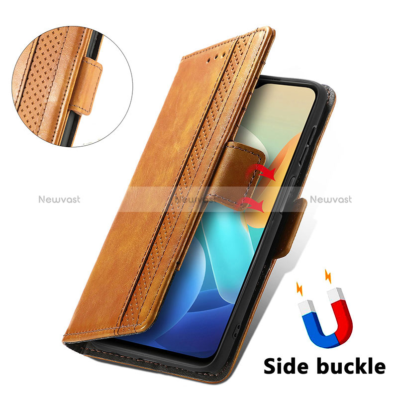 Leather Case Stands Flip Cover Holder S02D for Vivo Y30 5G