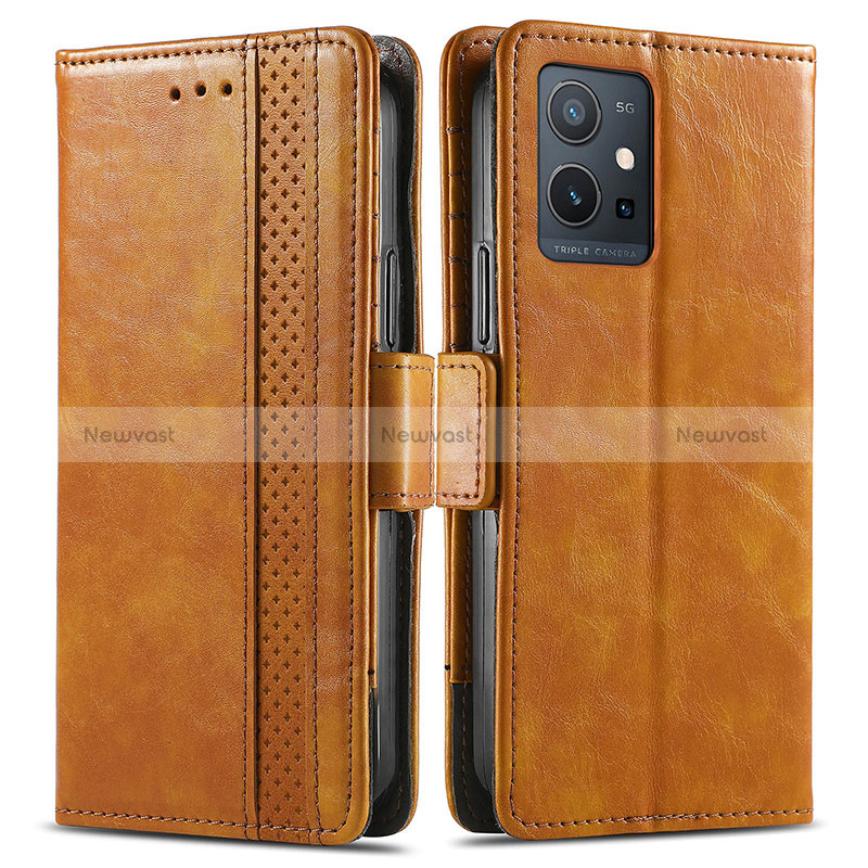 Leather Case Stands Flip Cover Holder S02D for Vivo Y30 5G