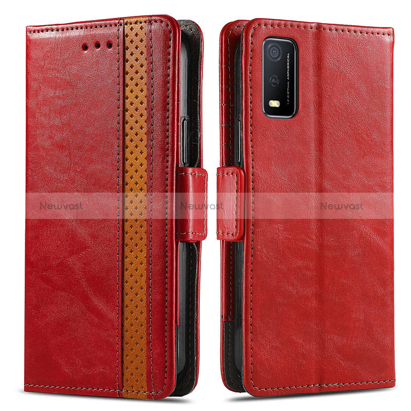 Leather Case Stands Flip Cover Holder S02D for Vivo Y3s (2021)