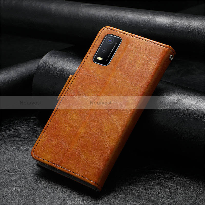 Leather Case Stands Flip Cover Holder S02D for Vivo Y3s (2021)