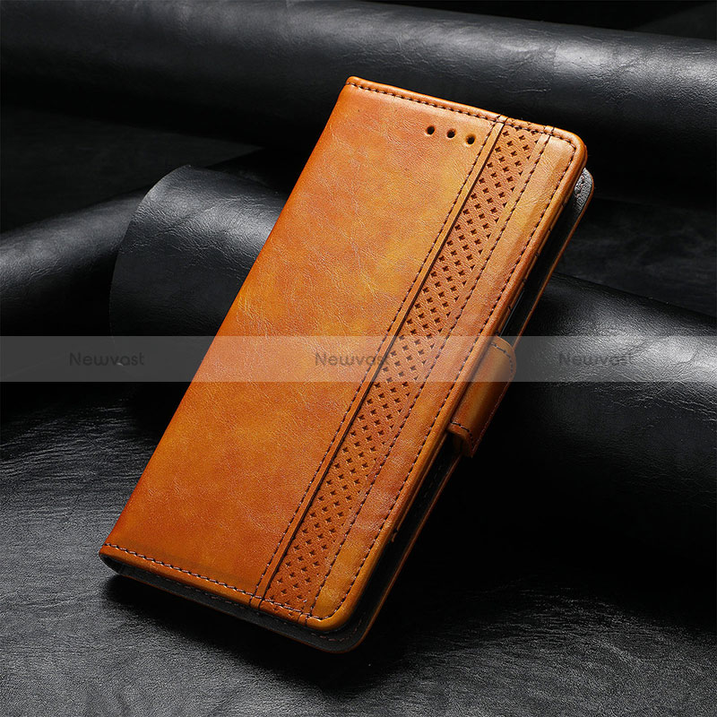 Leather Case Stands Flip Cover Holder S02D for Vivo Y74s 5G