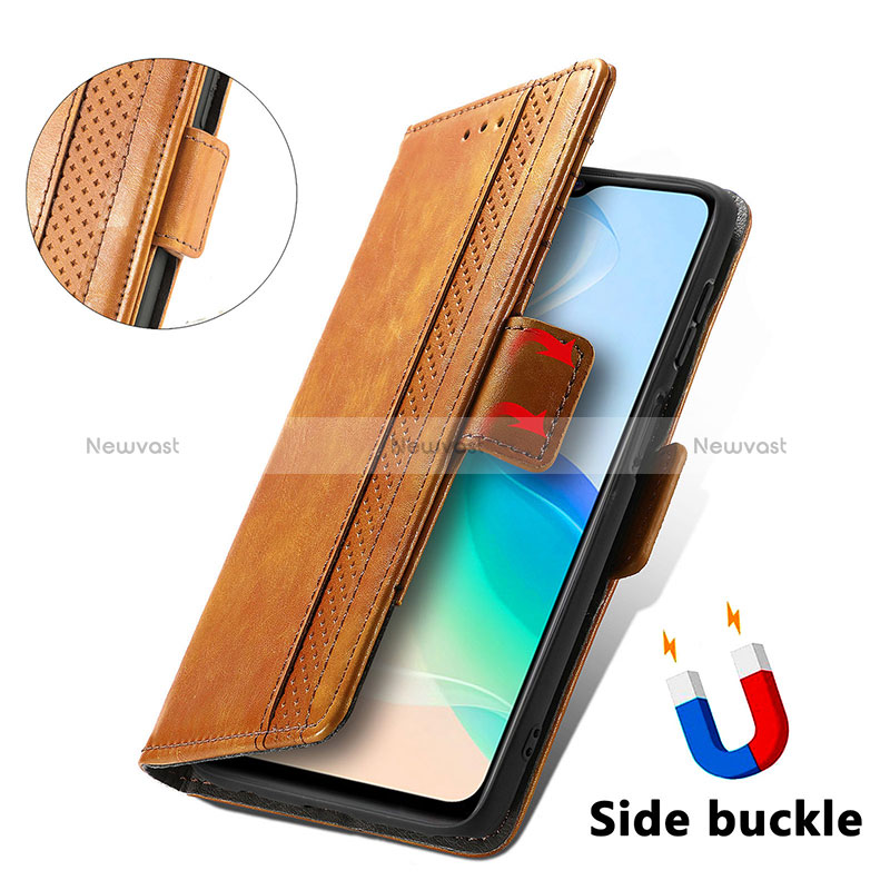 Leather Case Stands Flip Cover Holder S02D for Vivo Y76 5G