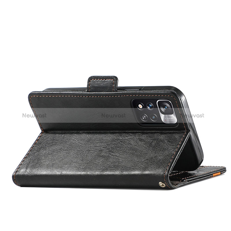 Leather Case Stands Flip Cover Holder S02D for Xiaomi Mi 11i 5G (2022)