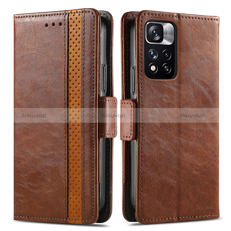 Leather Case Stands Flip Cover Holder S02D for Xiaomi Mi 11i 5G (2022)