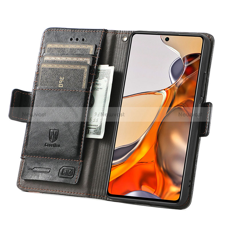 Leather Case Stands Flip Cover Holder S02D for Xiaomi Mi 11T Pro 5G