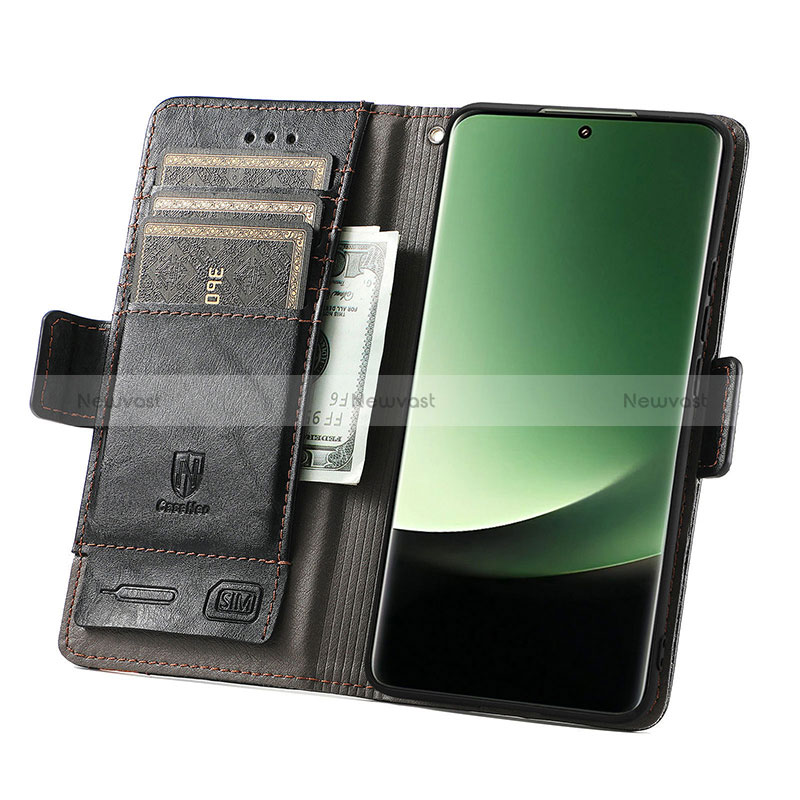 Leather Case Stands Flip Cover Holder S02D for Xiaomi Mi 13 Ultra 5G