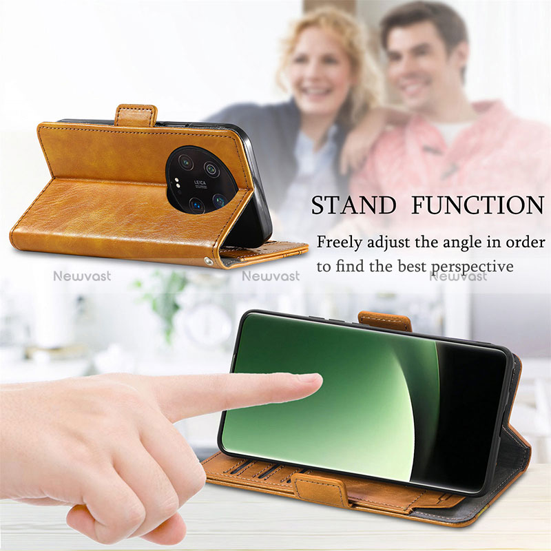 Leather Case Stands Flip Cover Holder S02D for Xiaomi Mi 13 Ultra 5G