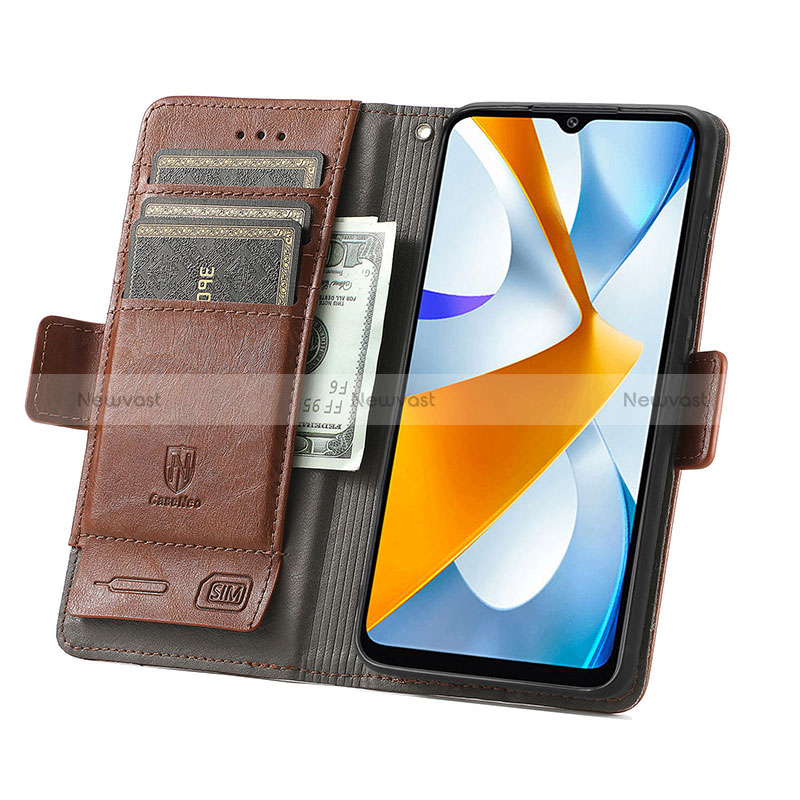 Leather Case Stands Flip Cover Holder S02D for Xiaomi Poco C40