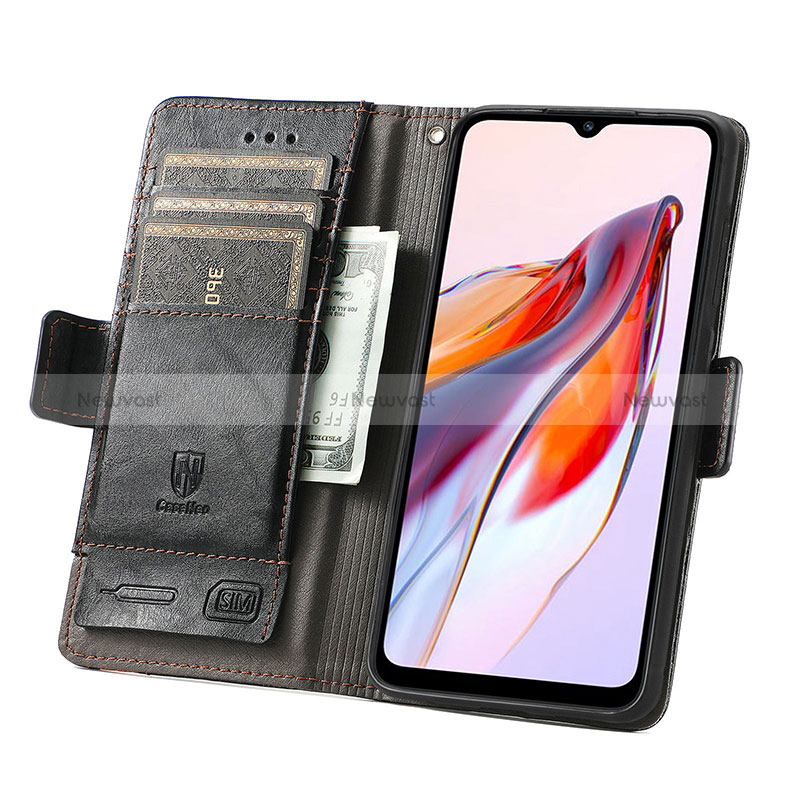 Leather Case Stands Flip Cover Holder S02D for Xiaomi Poco C55