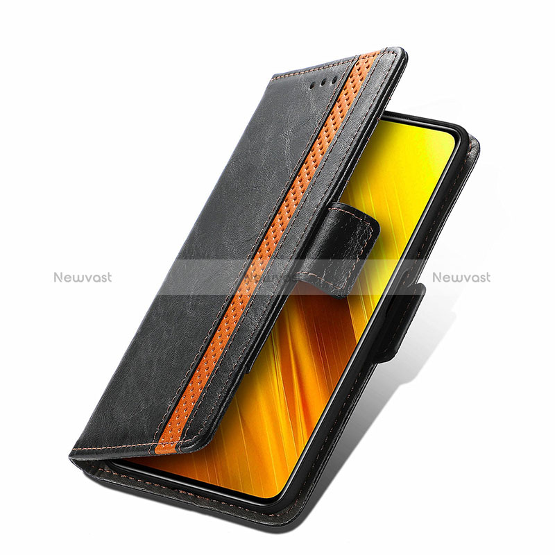 Leather Case Stands Flip Cover Holder S02D for Xiaomi Poco X3 NFC