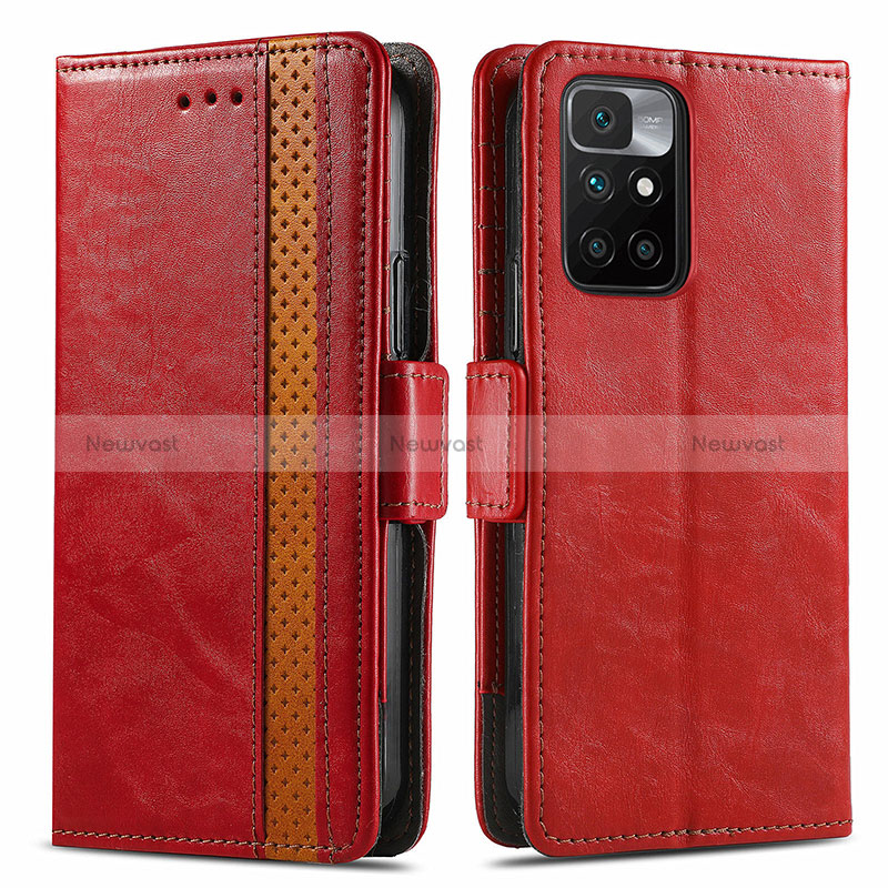 Leather Case Stands Flip Cover Holder S02D for Xiaomi Redmi 10 (2022)