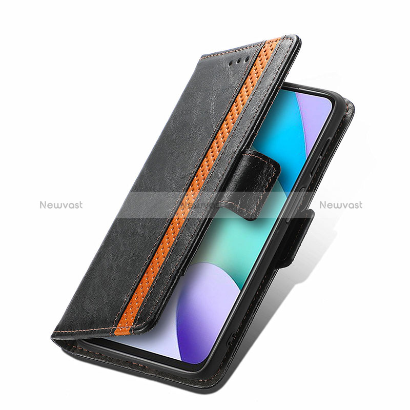 Leather Case Stands Flip Cover Holder S02D for Xiaomi Redmi 10 (2022)