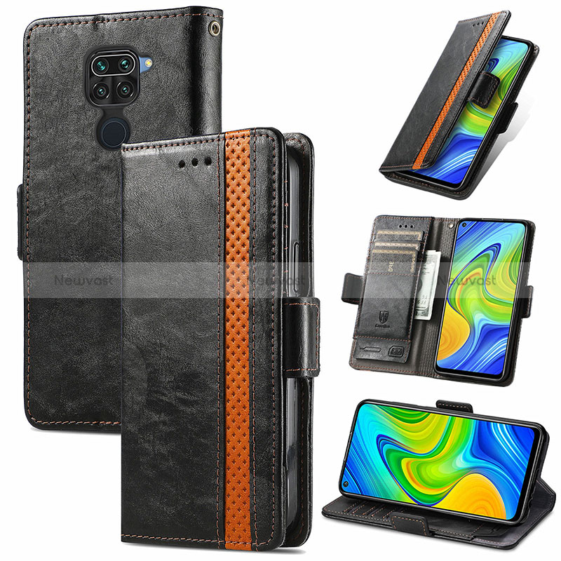 Leather Case Stands Flip Cover Holder S02D for Xiaomi Redmi 10X 4G