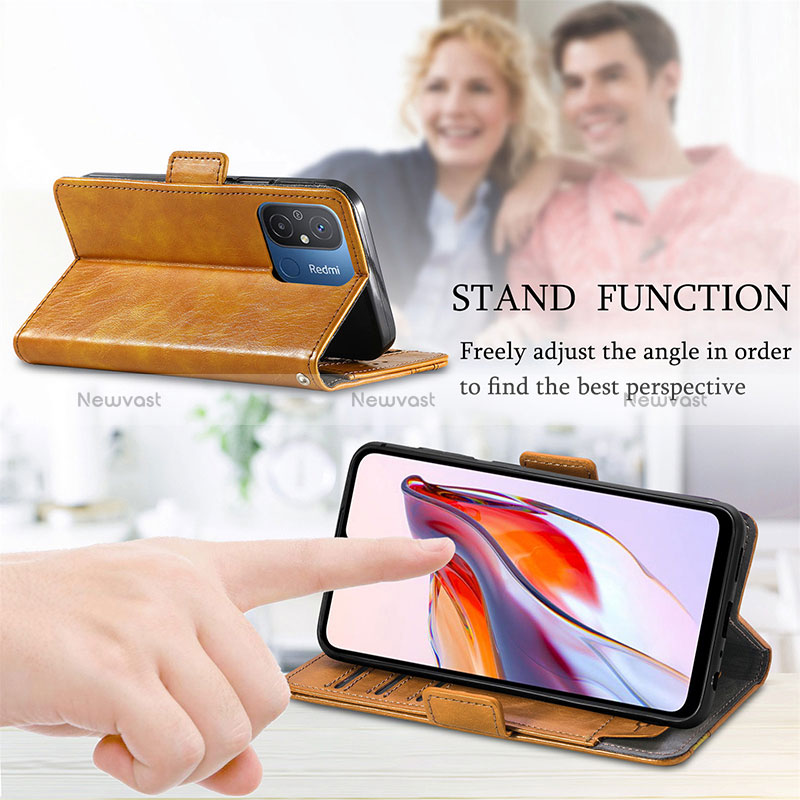 Leather Case Stands Flip Cover Holder S02D for Xiaomi Redmi 11A 4G