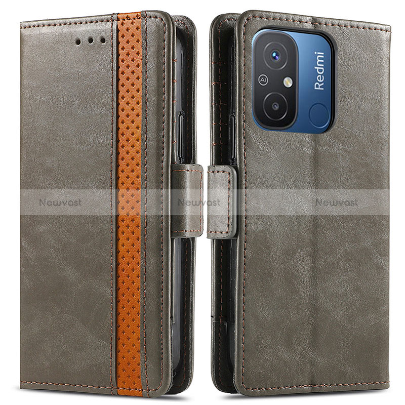 Leather Case Stands Flip Cover Holder S02D for Xiaomi Redmi 11A 4G