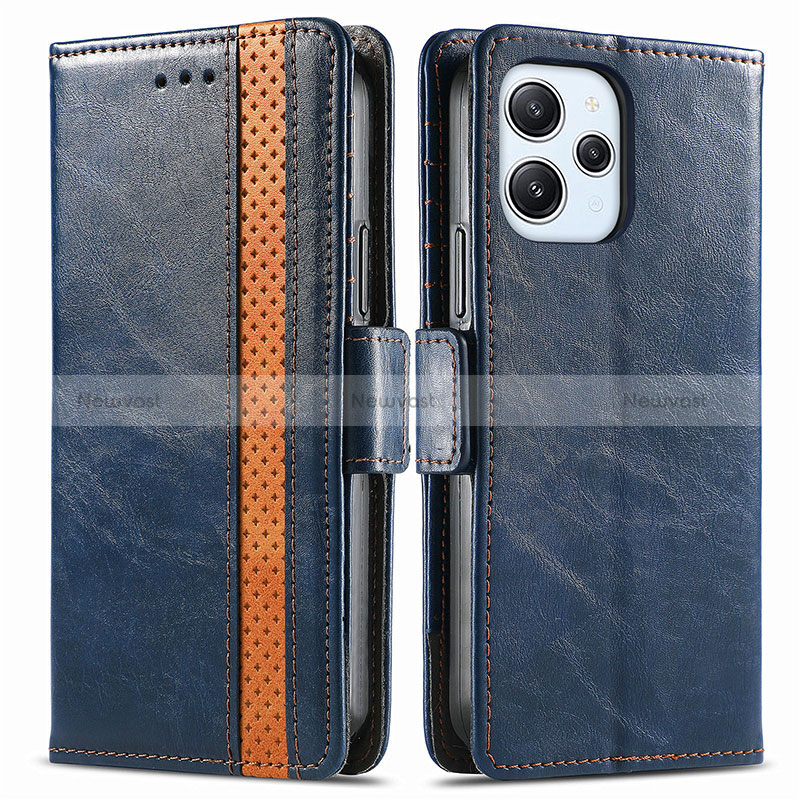 Leather Case Stands Flip Cover Holder S02D for Xiaomi Redmi 12 4G