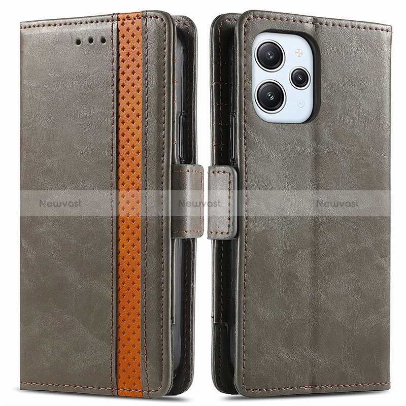 Leather Case Stands Flip Cover Holder S02D for Xiaomi Redmi 12 4G