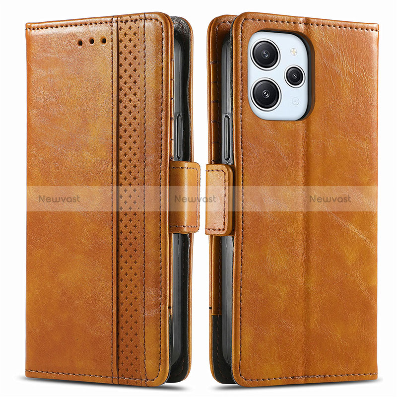 Leather Case Stands Flip Cover Holder S02D for Xiaomi Redmi 12 4G