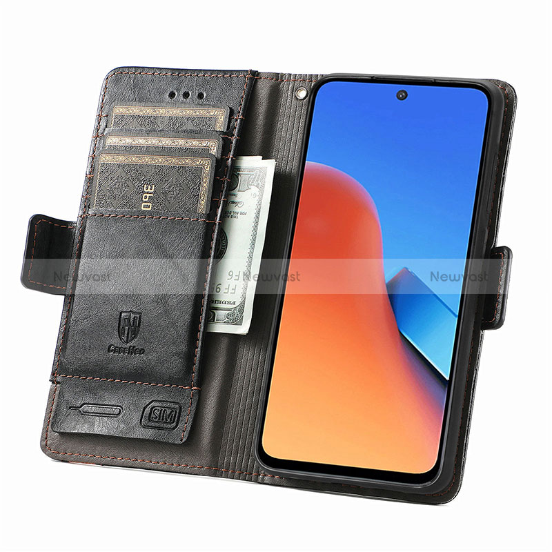 Leather Case Stands Flip Cover Holder S02D for Xiaomi Redmi 12 4G